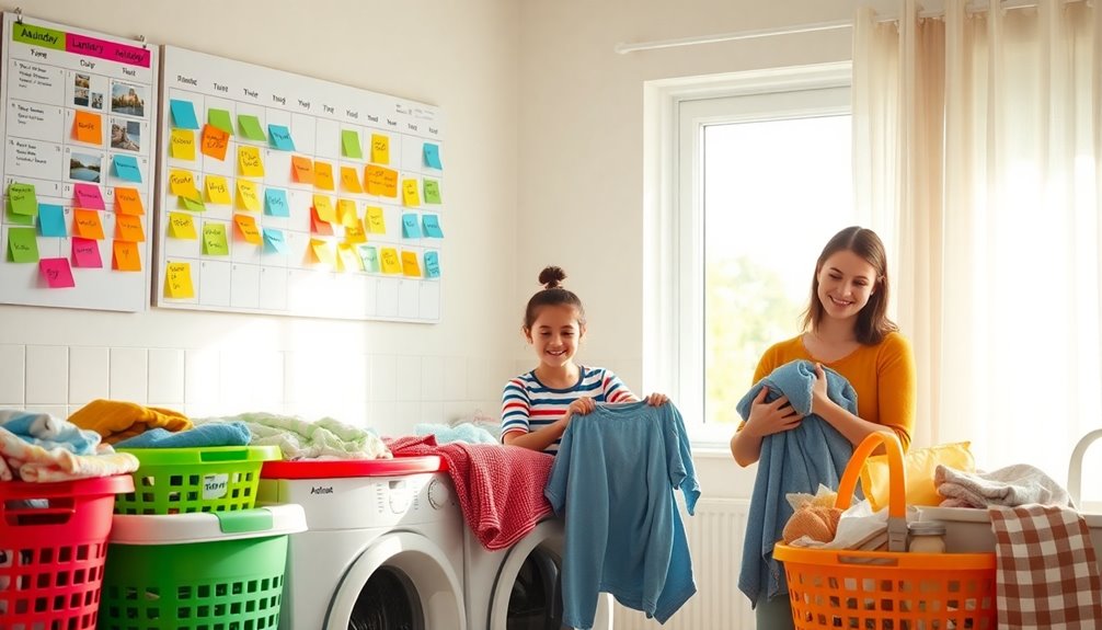family laundry schedule organization