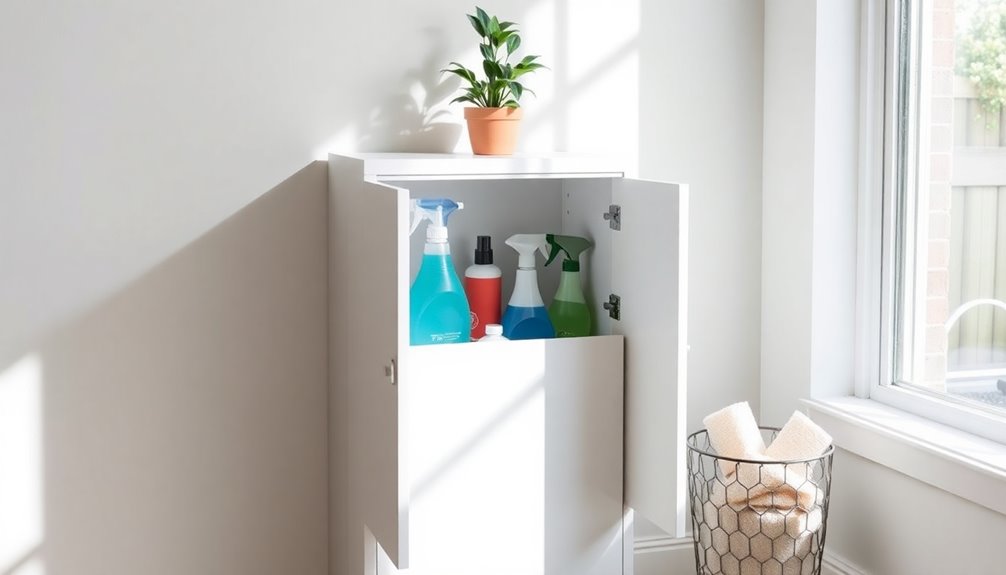 hidden storage for cleaning