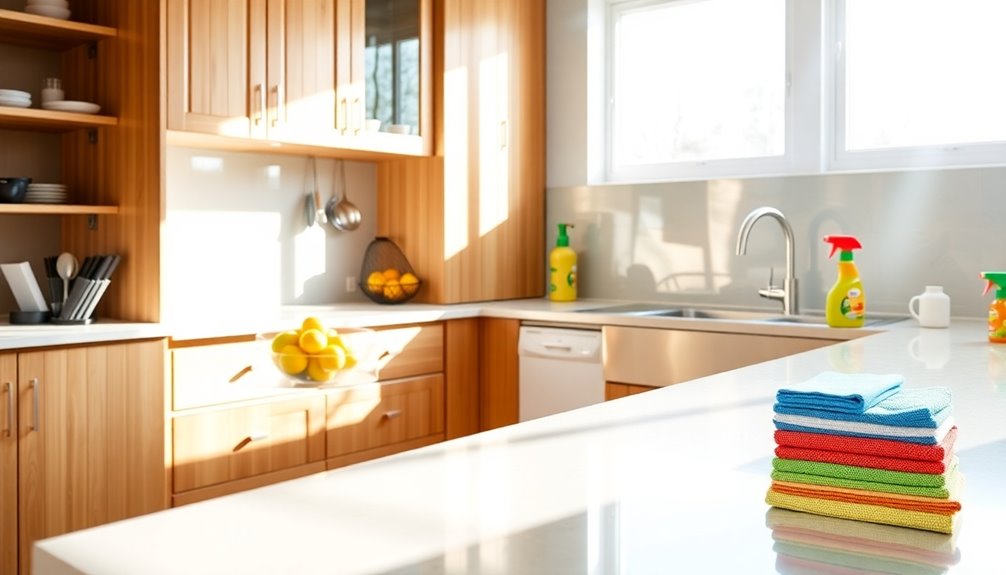 kitchen cleaning and organization