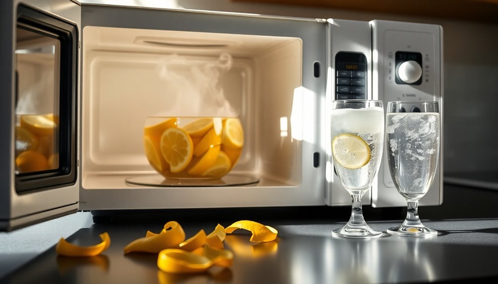 lemon juice microwave cleaning