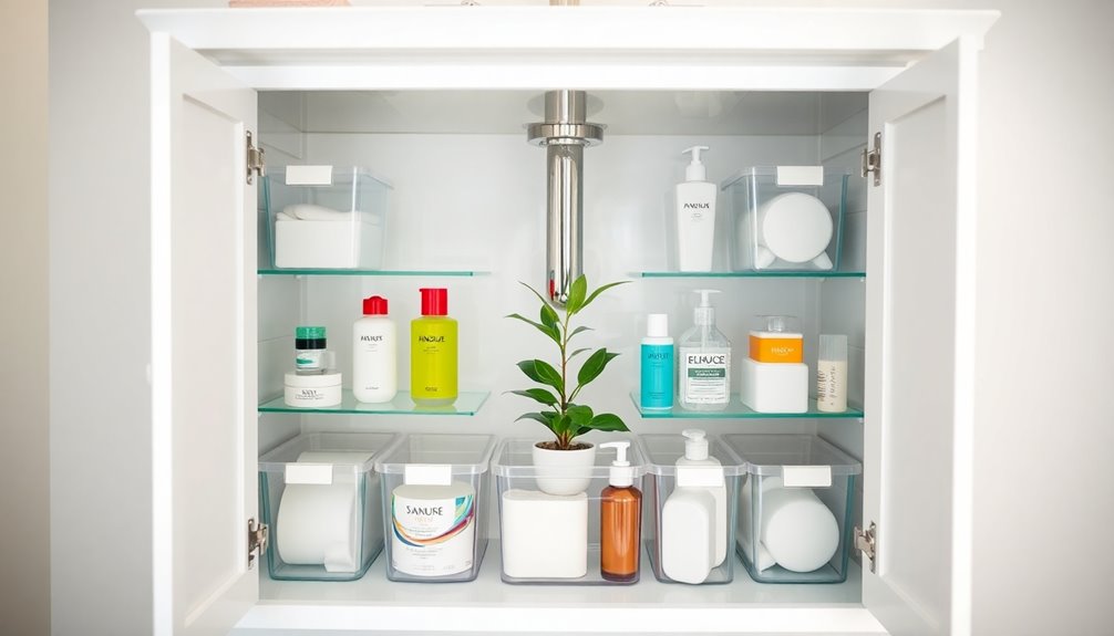 organize bathroom sink essentials