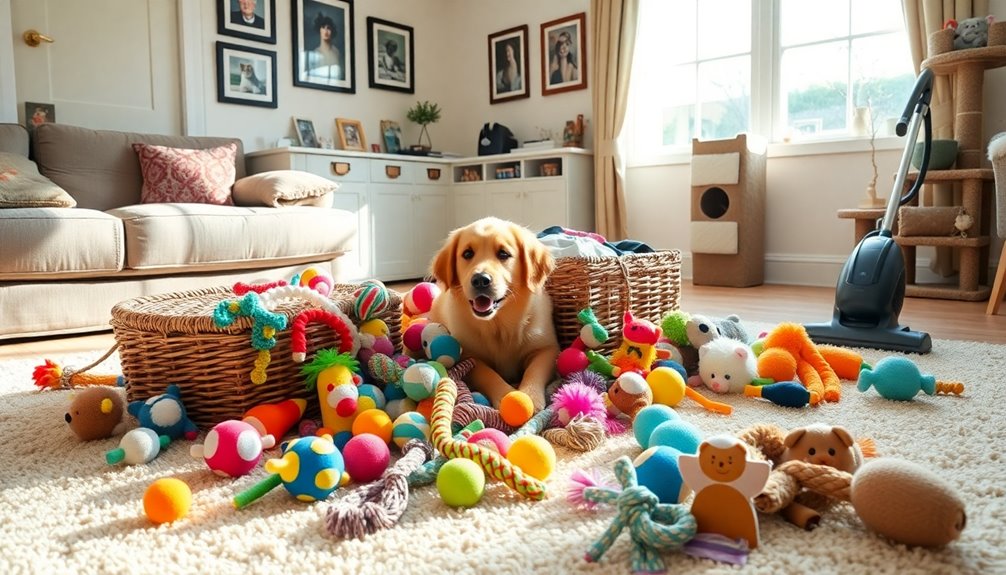 organize pet toys efficiently