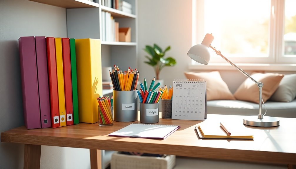 organize school supplies efficiently