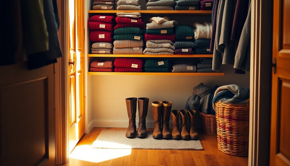organize winter clothing efficiently
