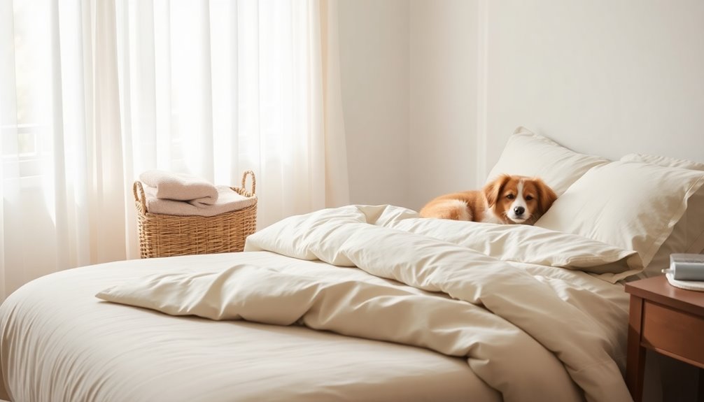 pet friendly bedding preparation