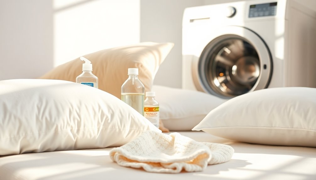 pillow material cleaning methods