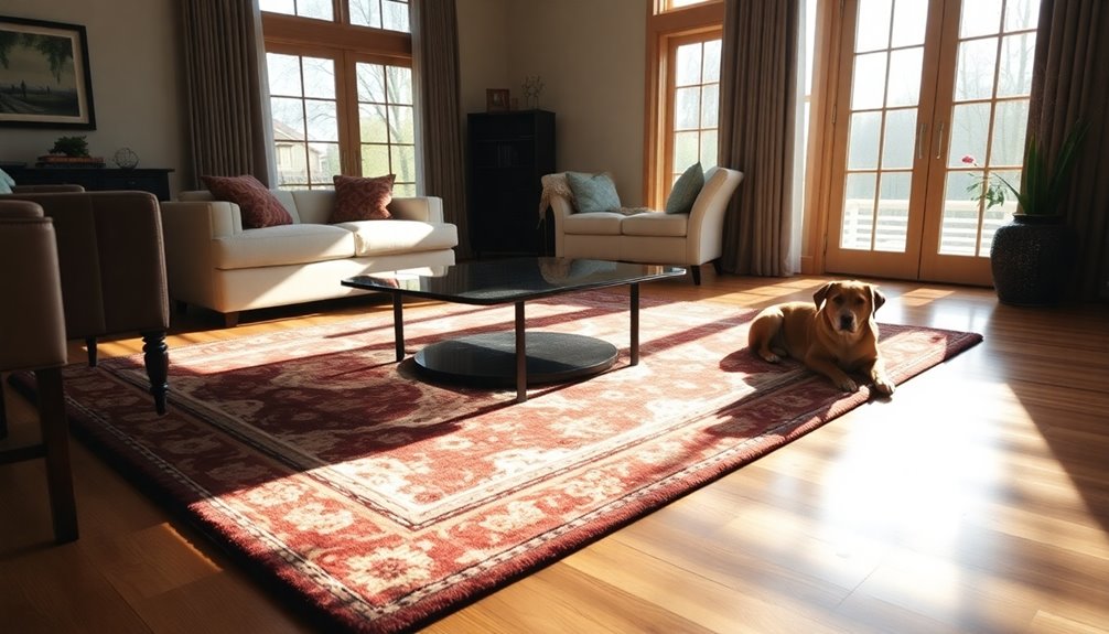 protect floors with area rugs