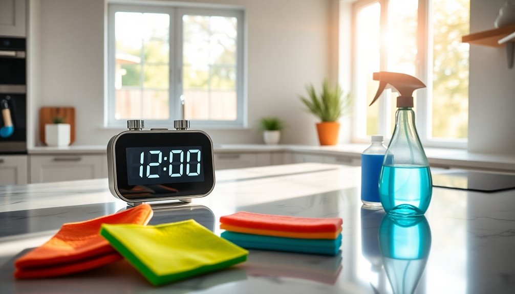 quick cleaning timer sessions