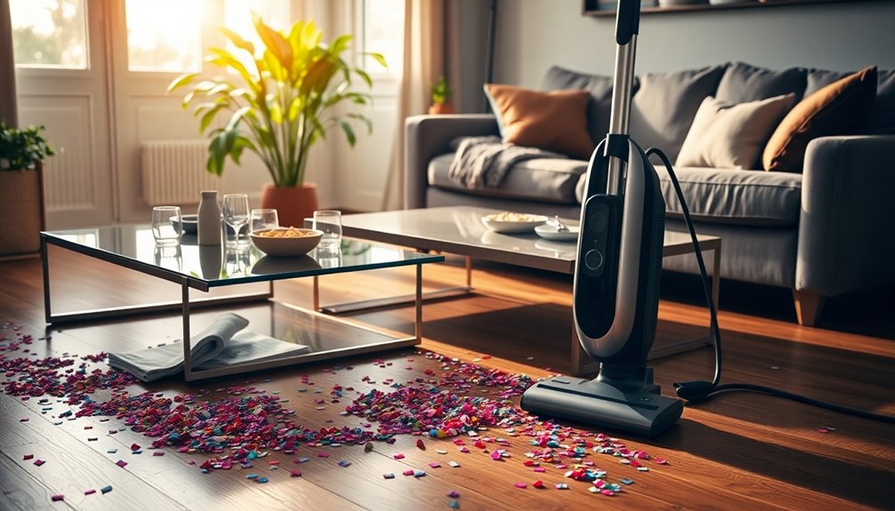 quick declutter for cleanup