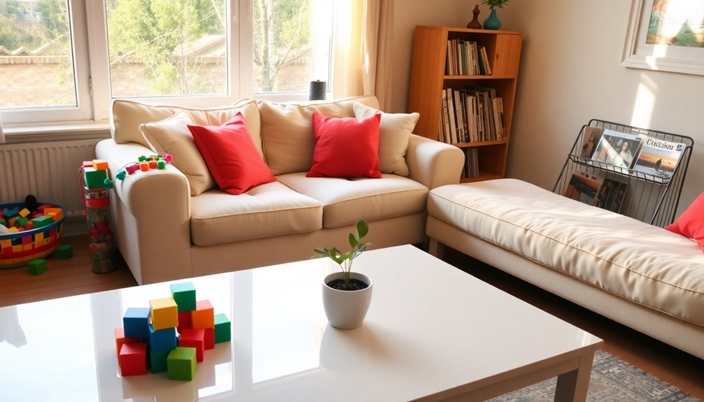 quick living room tidy