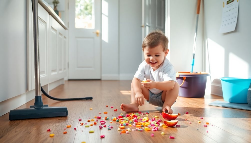 regular cleaning with toddlers