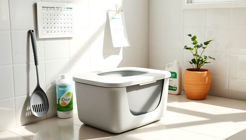 regular litter box cleaning