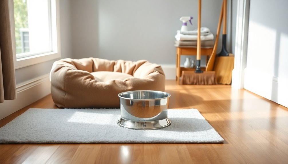 regular pet area cleaning