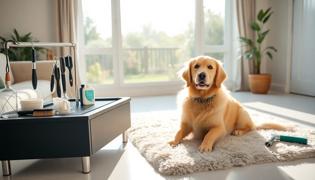 regular pet grooming routine