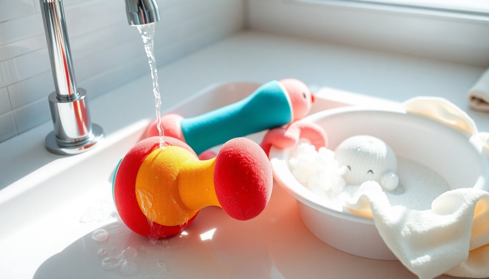 regularly clean pet toys