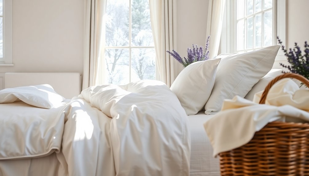 regularly wash bedding linens