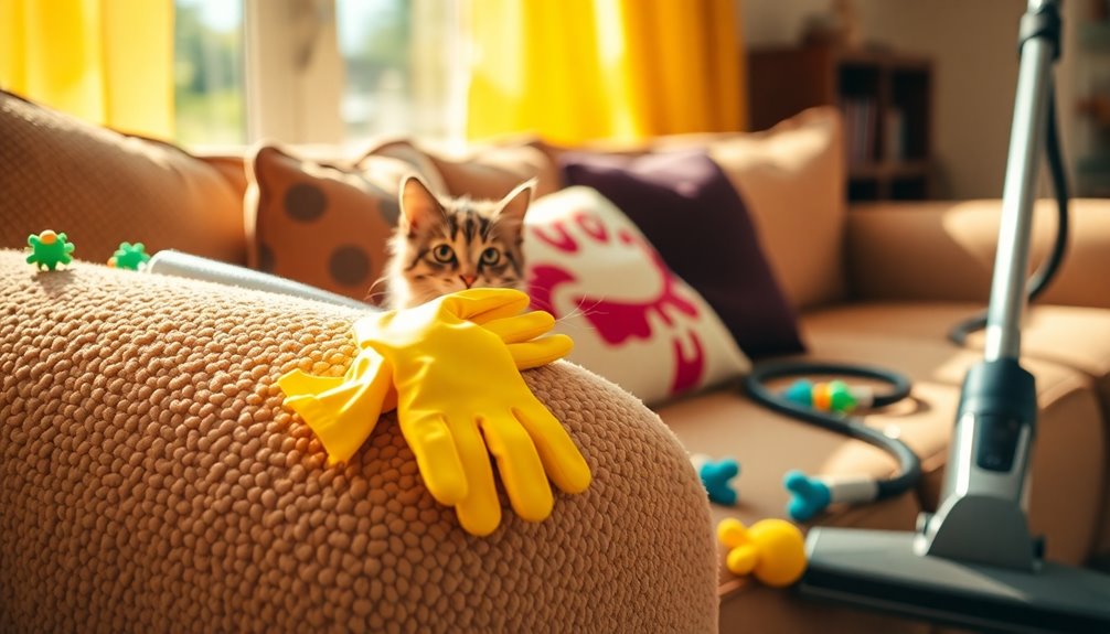 rubber gloves for pet hair