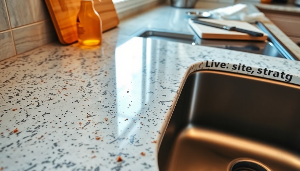 sanitize kitchen counters regularly