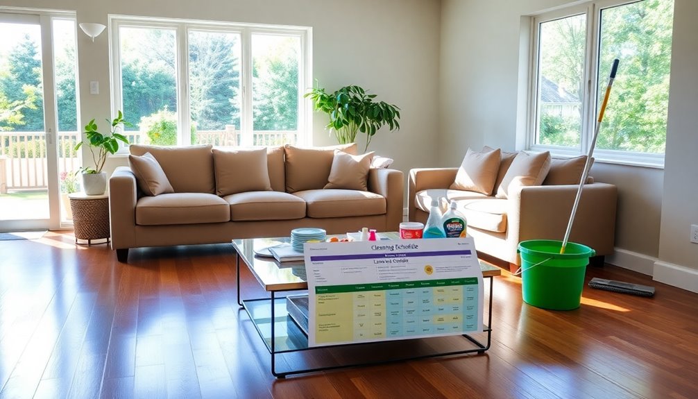 seven day cleaning schedule