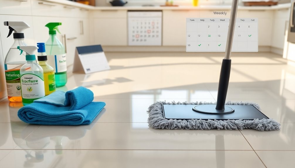 weekly deep clean schedule