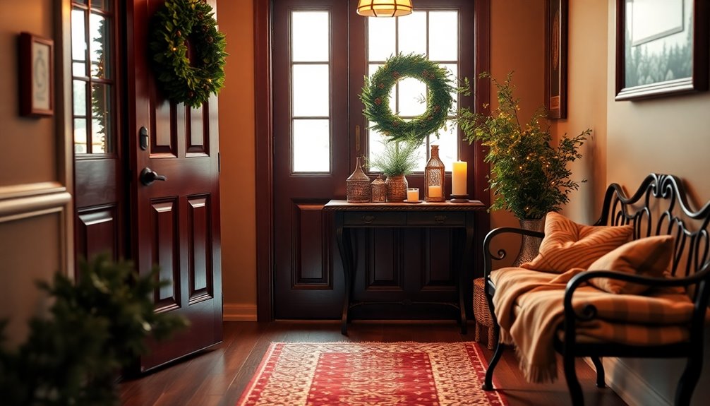 welcoming seasonal entryway decor