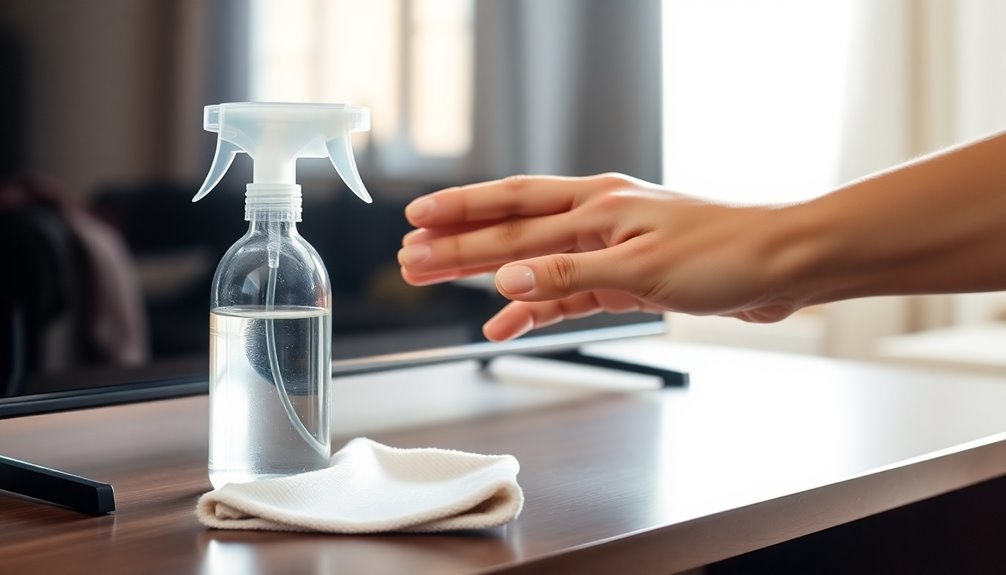 clean tv screens safely
