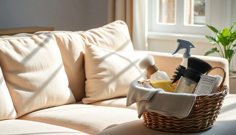 couch fabric cleaning preparation
