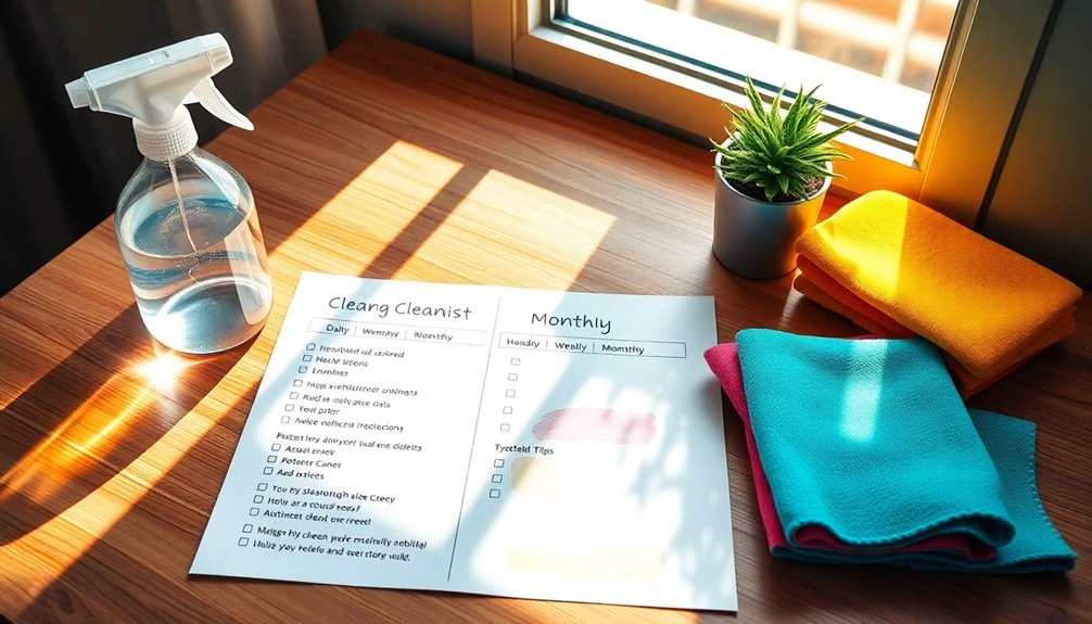customized cleaning task checklist