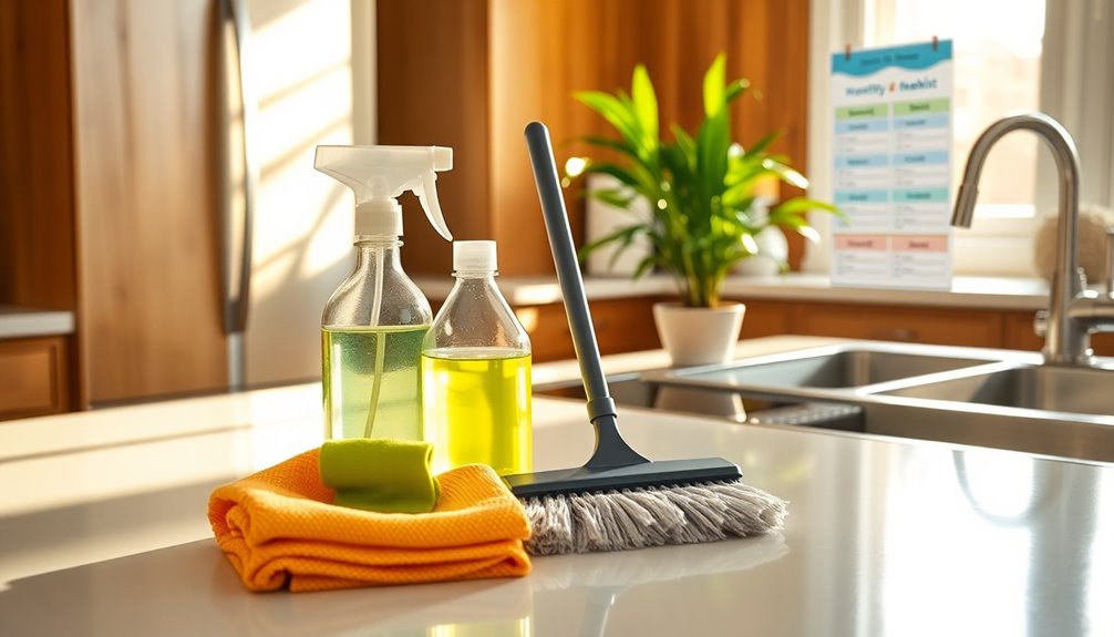 daily cleaning for organization
