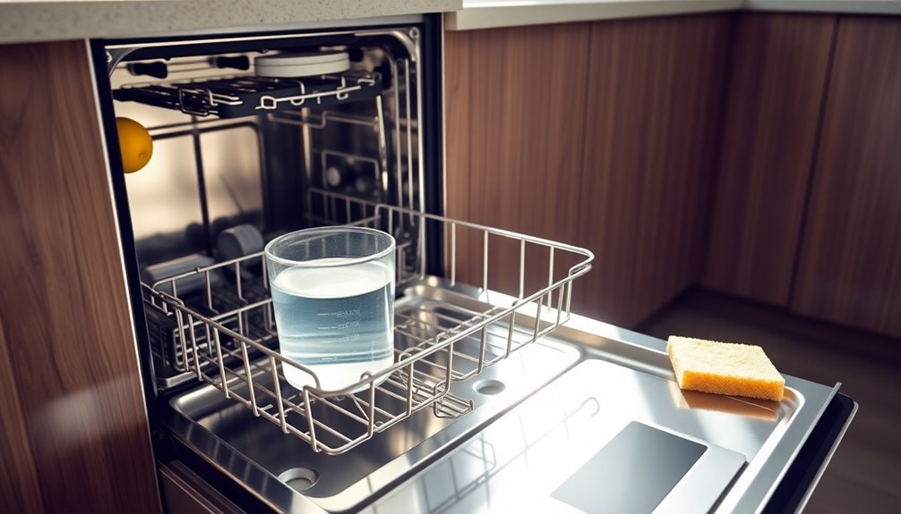 empty and inspect dishwasher