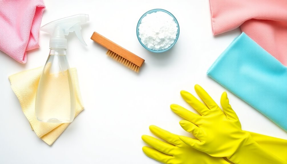 gather essential cleaning supplies