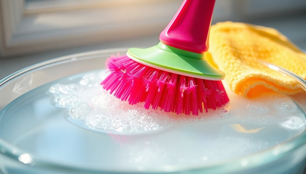 maintain scrub brush hygiene