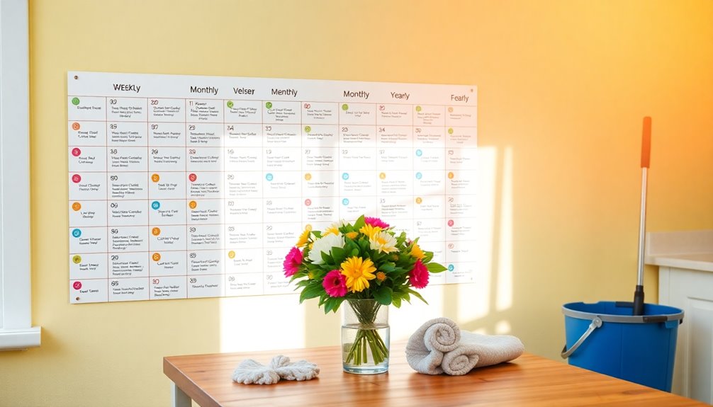 organized weekly cleaning tasks