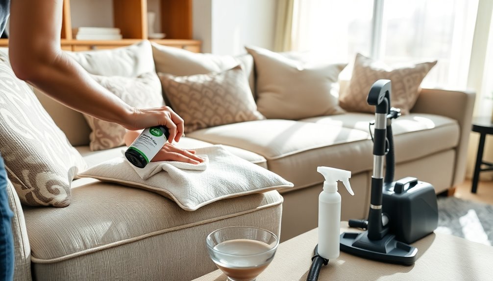 sofa cleaning preparation steps