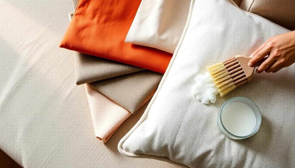 sofa cushion fabric care