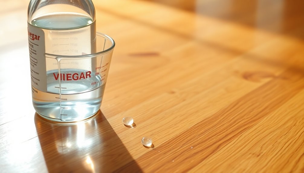 vinegar damages hardwood floors