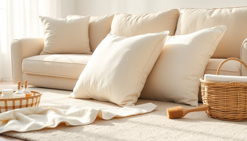 wash cushion covers regularly