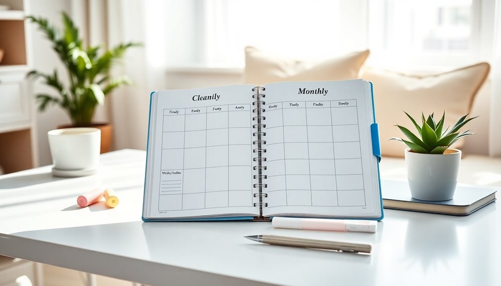 weekly cleaning task organization